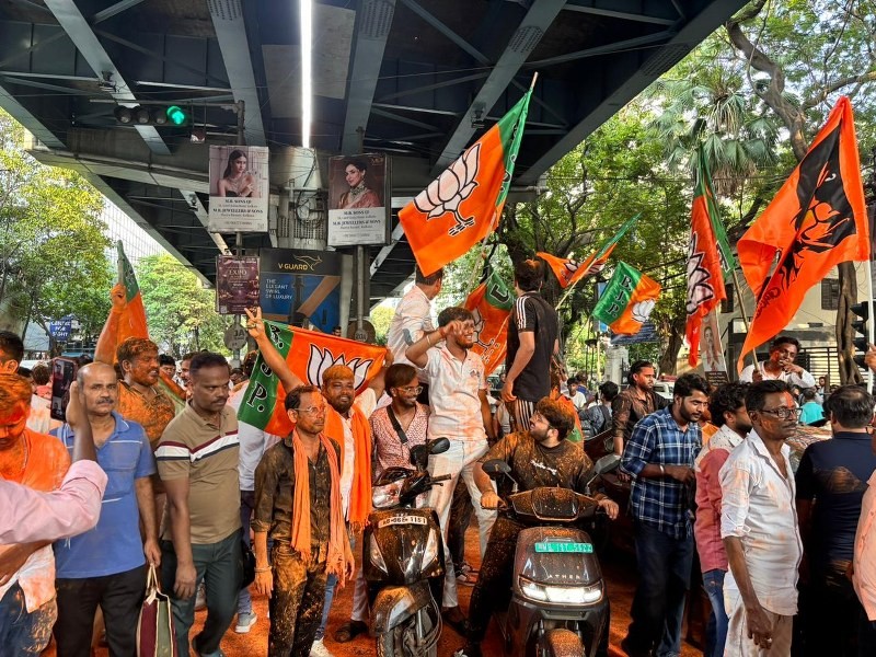 In Images: BJP celebrates Bengal win in Kolkata