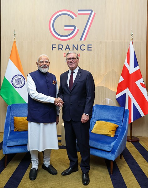 In Images: A high-stakes meeting between Modi and Starmer on G7 sidelines