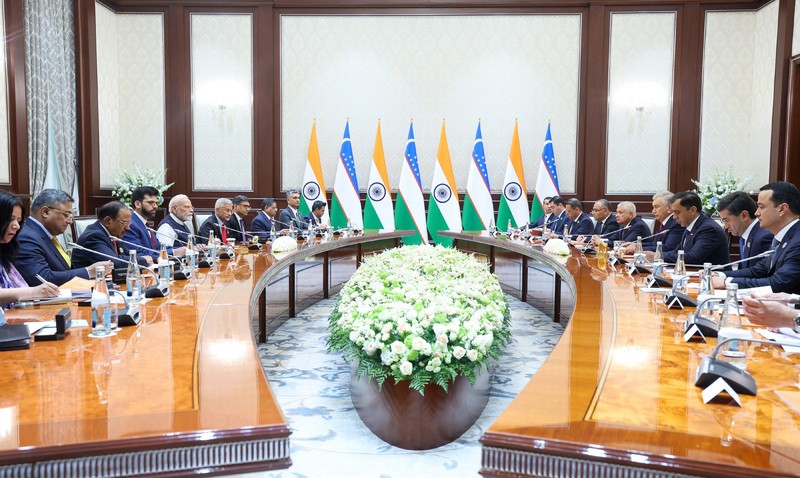 In Images: PM Modi attends delegation-level talks between India and Uzbekistan in Tashkent