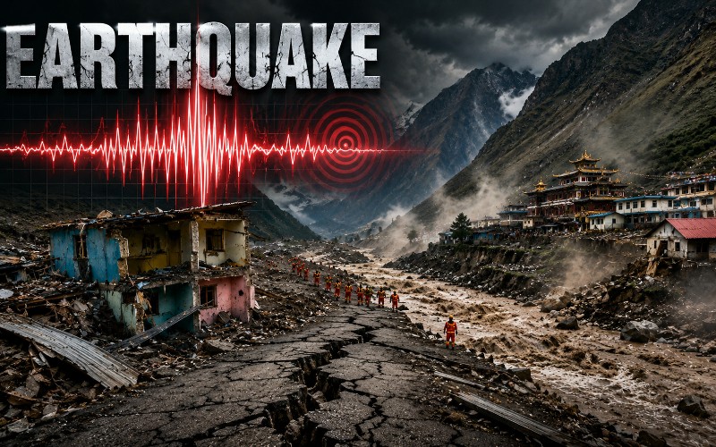 A 5.0-magnitude earthquake struck Tibet as rescue operations continued after the devastating Nepal-Tibet glacier disaster.