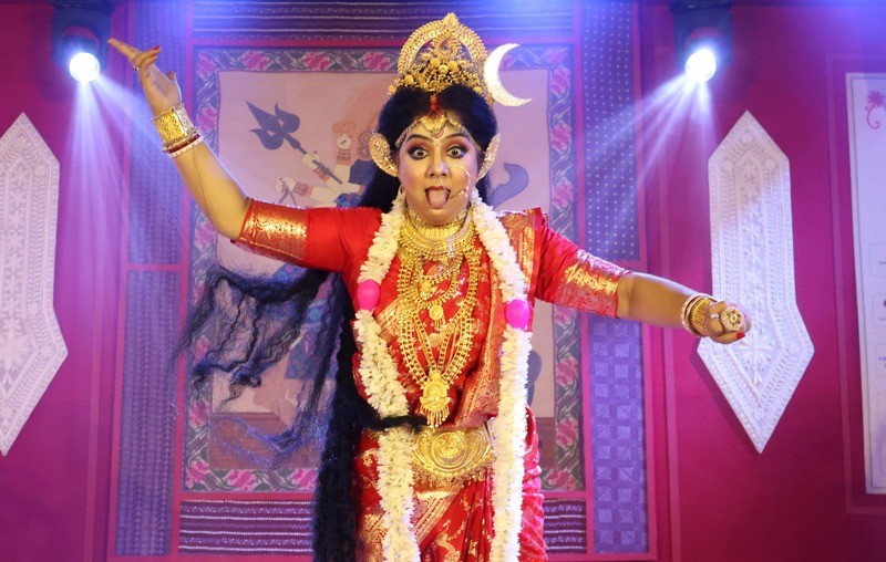 In Images: Kolkata celebrates Durga Puja with traditional dance at Indian Museum pandal