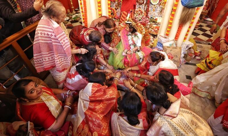 In Images: Kolkata’s Kundu Bari Durga Puja enters 158th year with age-old rituals
