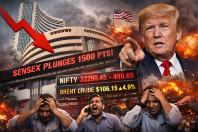 Market mayhem: Trump’s Iran strike warning rattles Dalal Street, Sensex crashes 1,500 pts