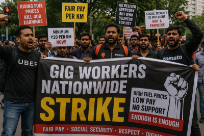 Gig workers observe nationwide strike over fuel prices, low wages