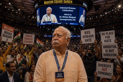 Bhagwat today takes the stage at Madison Square Garden in New York: real opposition or political theatre?