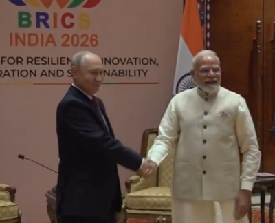 Modi, Putin meet in Delhi ahead of BRICS Summit