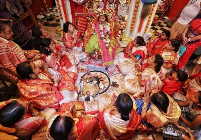 In Images: Kolkata’s Kundu Bari Durga Puja enters 158th year with age-old rituals