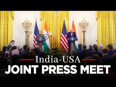 PM Modi and US President Trump during the joint press meet at White House