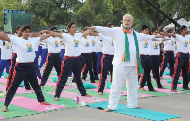 PM Modi, ministers observe World Yoga Day 