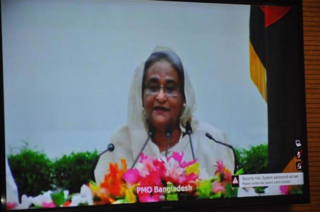 Narendra Modi,Sheikh Hasina jointly inaugurate Petrapole Integrated Check Post through video-conferencing