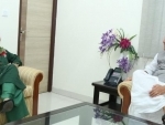 Mehbooba Mufti calling on the Union Home Minister,Rajnath Singh