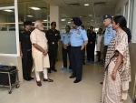 Narendra Modi visits R&R Hospital to see Marshal of the Indian Air Force Arjan Singh