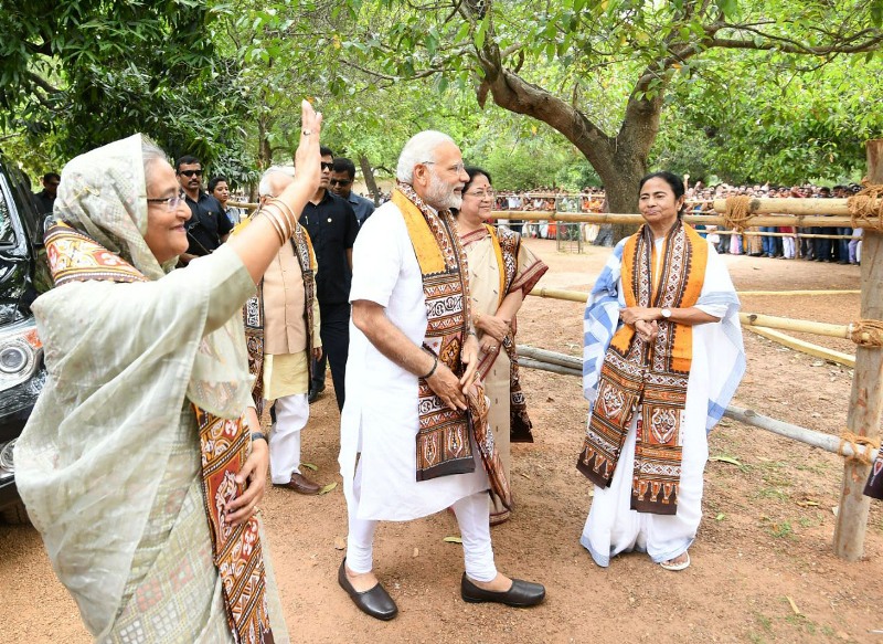 Modi-Mamata-Hasina share stage at Visva Bharati events 