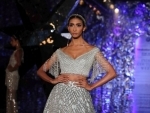 Models walk for Suneet Varma in India Couture Week