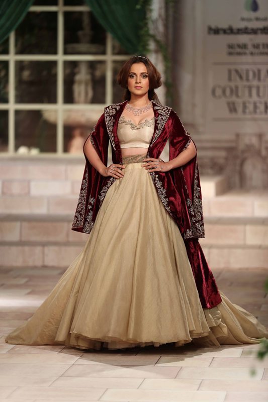 Kangana Ranaut walks the ramp in India Couture Week