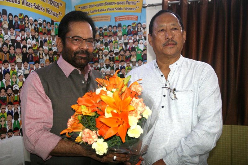 Nagaland MLA Zhaleo Rio meets Mukhtar Abbas Naqvi