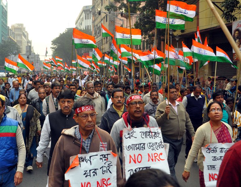 Left, Congress jointly hold protest rally against CAA-NRC-NPR in Kolkata