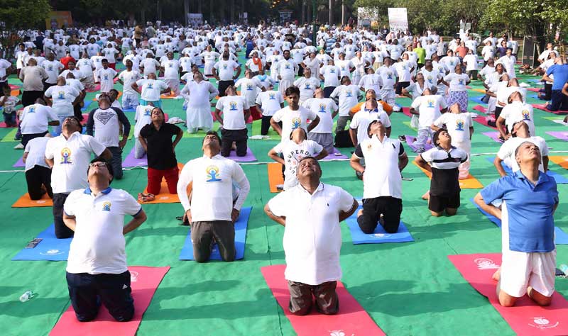 Modi leads International Yoga Day as ministers join him in performing yoga