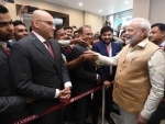 Indian community welcomes PM Modi in Russia