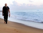 PM Modi walks, does exercise along the coast in Mamallapuram