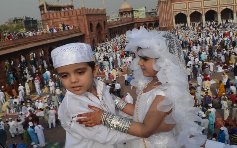 Muslims offer prayers on Eid in the national capital