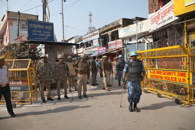 Security forces deployed in Ayodhya ahead of Supreme Court verdict on Saturday