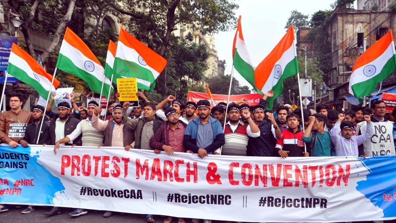 Kolkata: Students stage protest march against NRC, CAA, NPR