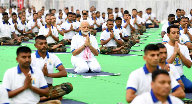 Modi leads International Yoga Day as ministers join him in performing yoga