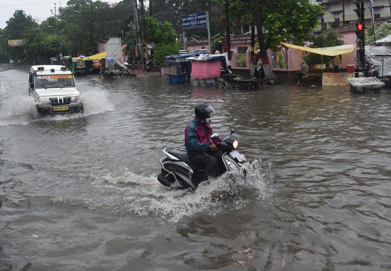 Heavy monsoon rain in Patna