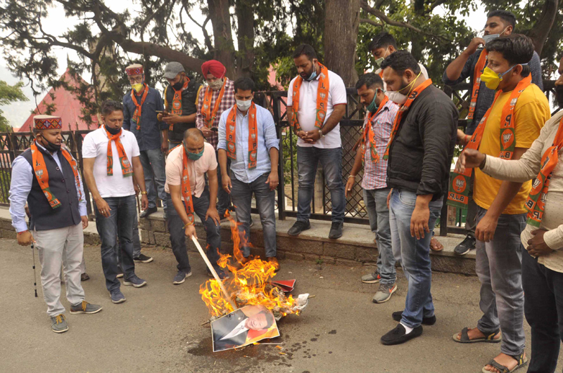 Indians protest Chinese aggression in Ladakh