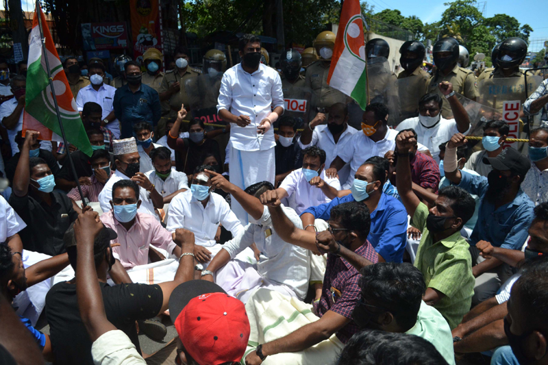 Youth Congress workers’ protest in Thiruvananthapuram