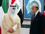 Iraqi Foreign Minister Fuad Mohammed Hussein meets Kuwaiti counterpart Sheikh Ahmad Nasser Al-Mohammad Al-Sabah