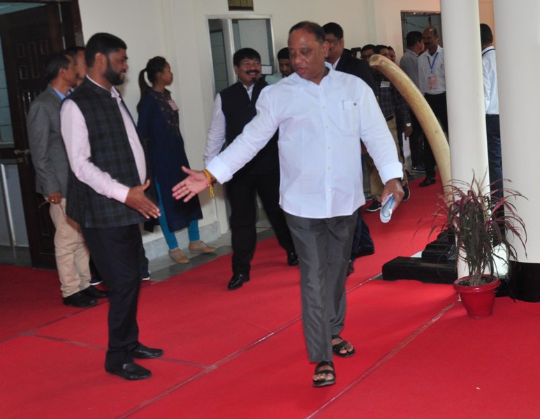 Assam Speaker Hitendra Nath Goswamion on first day of Budget session in Guwahati