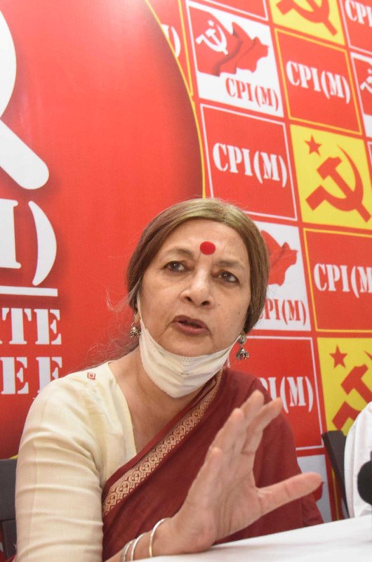 CPI-M’s Brinda Karat holds press conference