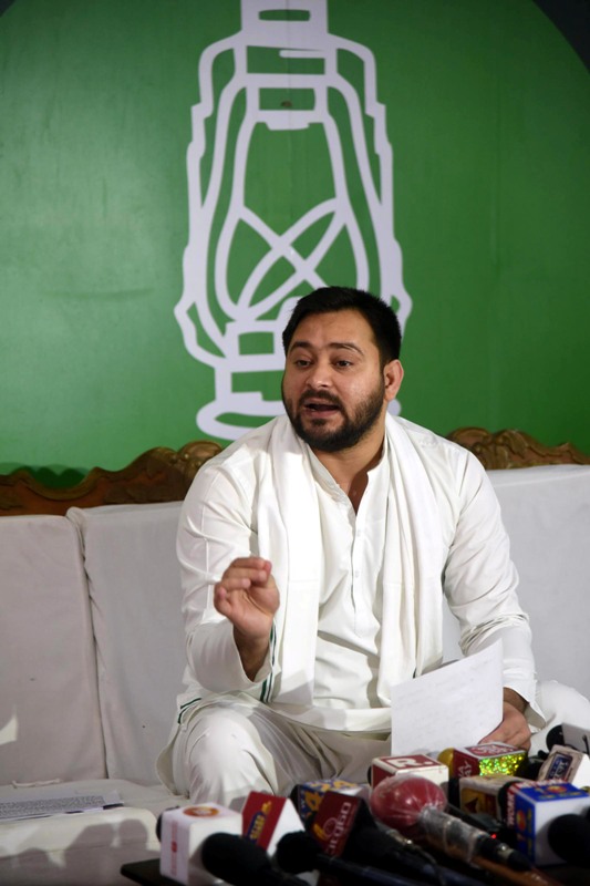 Tejashwi Yadav addresses press conference