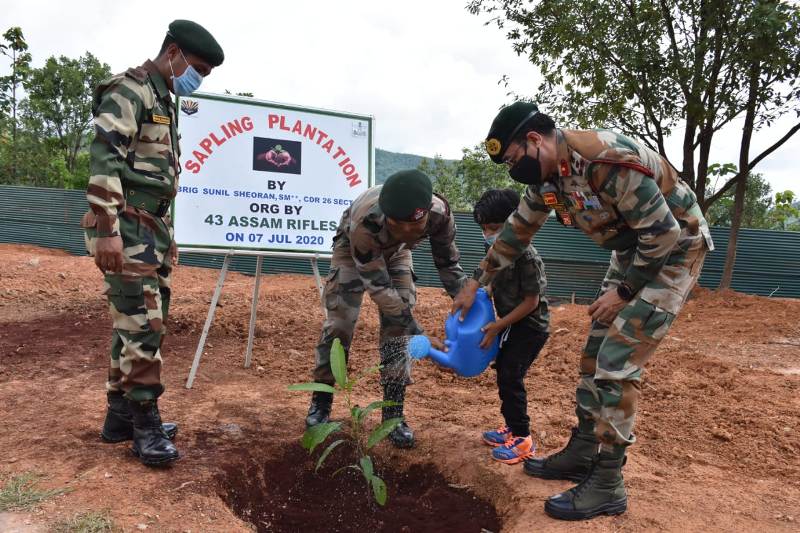 Assam Rifles commemorates Van Mahotsav in Manipur