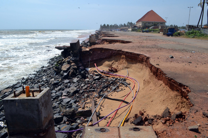 Thiruvananthapuram International Airport after high tides