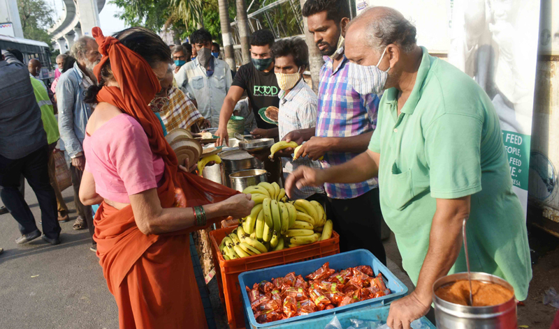 NGO providing free food to people in need in Secunderabad