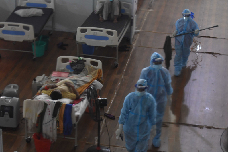 A glimpse of health workers taking care of Covid patients in Delhi