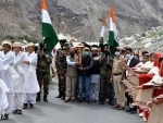 Leh: Victory Flame receives grand reception