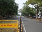 A deserted street in Delhi amid Covid-19 lockdown
