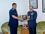 Air Chief Marshal RKS Bhadauria with Bangladesh Air Marshal Shaikh Abdul Hannan