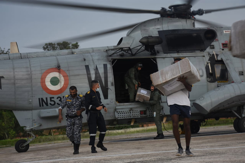 Indian Navy continues relief operations at Cyclone affected areas in Balasore