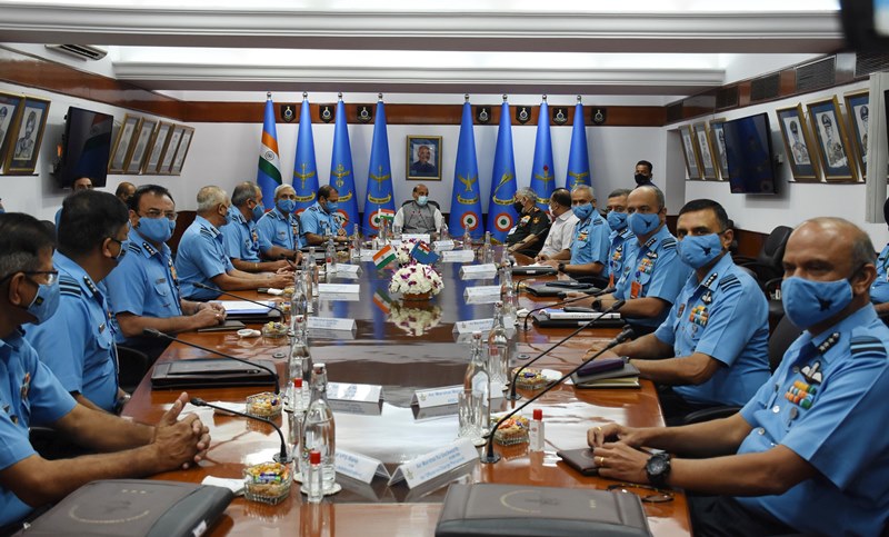 Defence Minister Rajnath Singh attends Indian Air Force (IAF) Commanders Conference