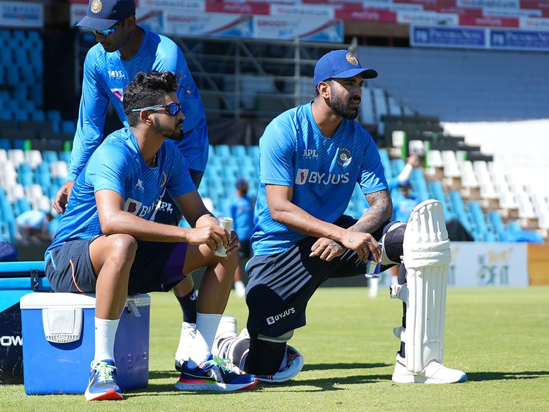 Indian head coach Rahul Dravid during a practice session