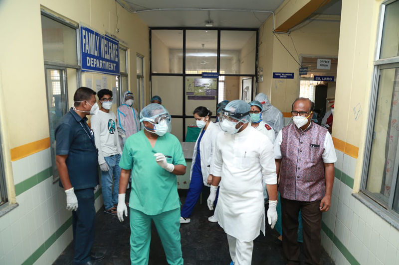 Union Minister G Kishan Reddy inspects Gandhi Hospital in Secunderabad