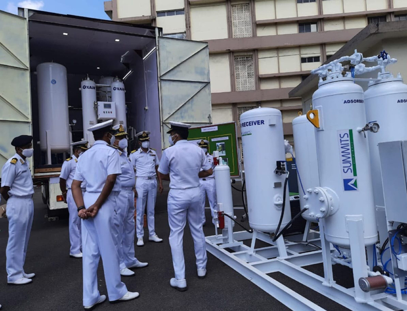 Mobile oxygen plants developed by Naval Dockyard Visakhapatnam inaugurated