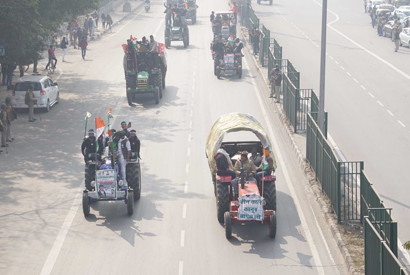 Farmers' tractor rally in Delhi