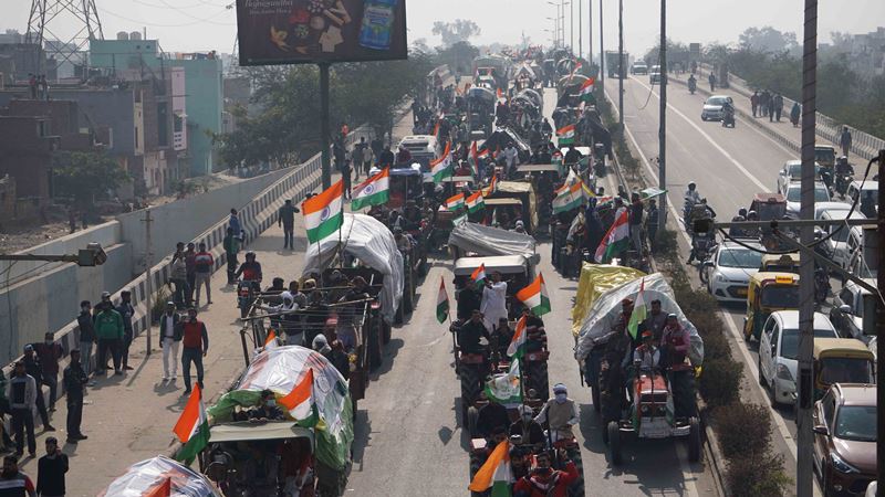 Farmers' tractor rally in Delhi