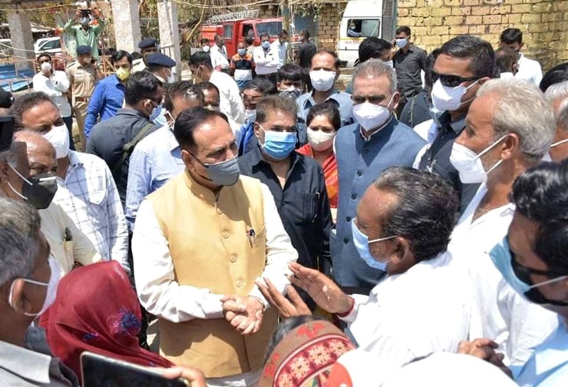 Gujarat CM Vijay Rupani inspects damage caused due to Cyclone Tauktae